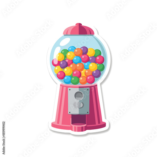 gumball machine filled with many colorful gumballs.
