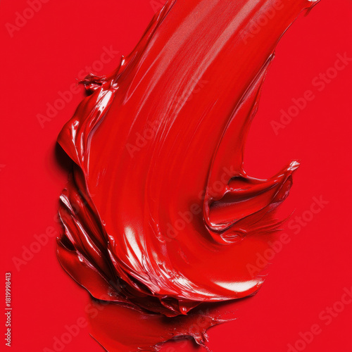 Red wine splash pouring into glass on white background