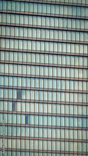 The windows of a modern glass office 