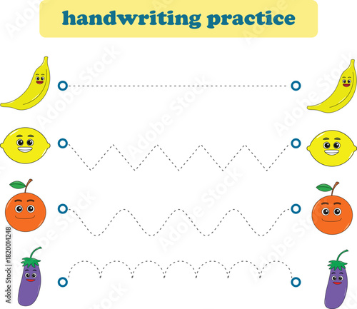 Counting game of fruits for preschool kids. Printable. Vector Illustration