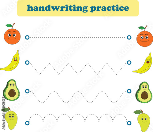 Counting game of fruits for preschool kids. Printable. Vector Illustration