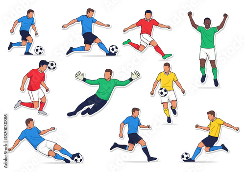 Dynamic Collection of Football Players in Action Poses