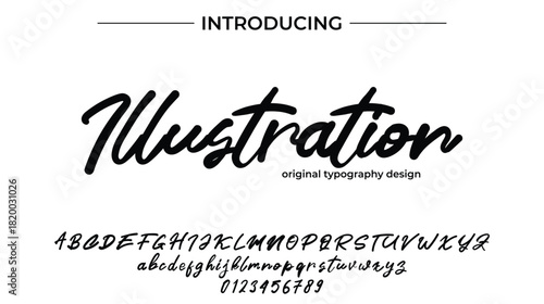 Illustration - Elegant Script Font for Smooth Handwritten Design and Creative Typography