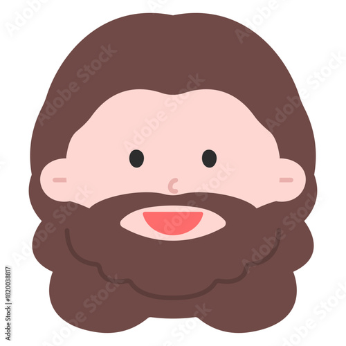 웃는 예수님 얼굴 일러스트