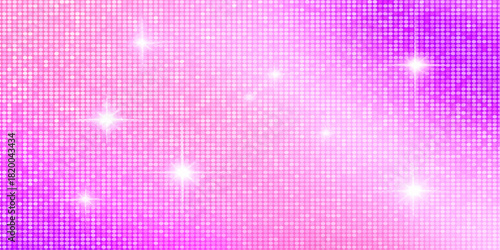 Abstract purple background with geometric square light texture and digital disco grid pattern