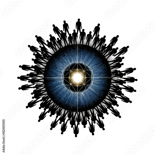 Humanitys Collective Gaze - A Vision of Unity and Awareness.
