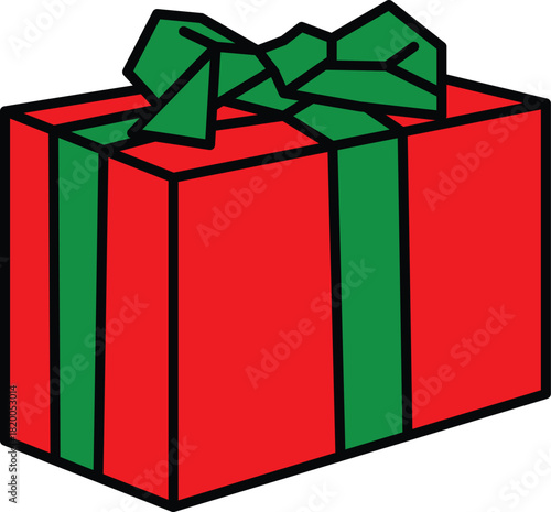 gift box christmas vector simple ui button lineart reward prize logo icon surprise	
