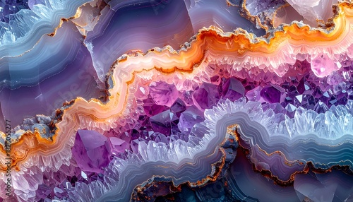 Agate Geode Texture with Crystals A Mesmerizing Display of Natural Beauty