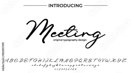 Meeting - Elegant Script Font for Smooth Handwritten Design and Creative Typography