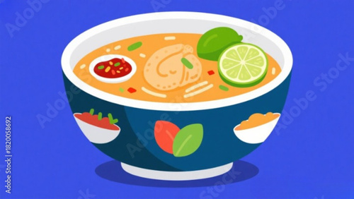 Fresh citrus fruit salad and healthy orange juice in a glass for breakfast