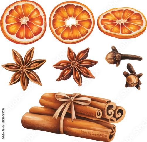 star anise and cinnamon