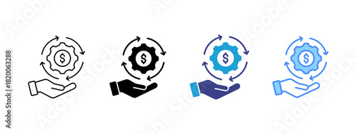 Payment System icon set multiple style collection