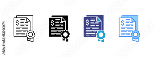 Bond icon set multiple style collection