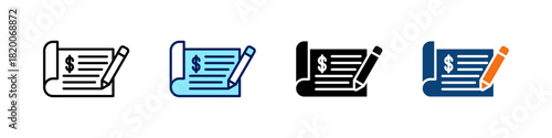 Agreement All In One Icon Multi Styles Vector Set