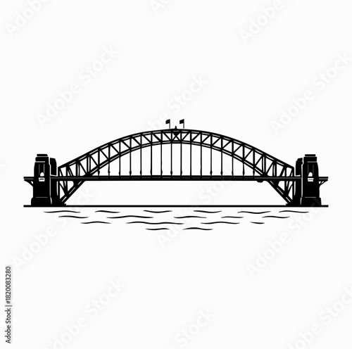 Sydney Harbour Bridge Silhouette