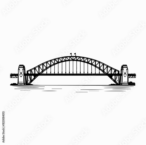 Sydney Harbour Bridge Silhouette