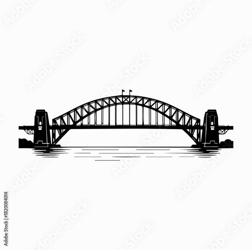 Sydney Harbour Bridge Silhouette