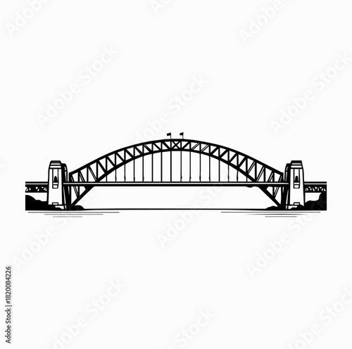Sydney Harbour Bridge Silhouette