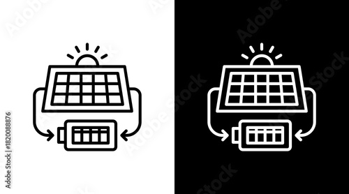 Charger White Icon Set Design