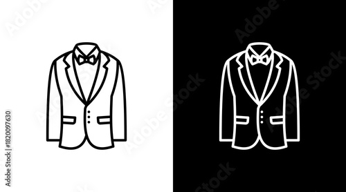 Suit White Icon Set Design