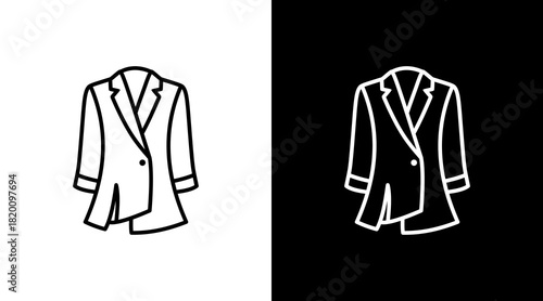 Blazer White Icon Set Design