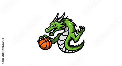 Dragon basketball graphic design