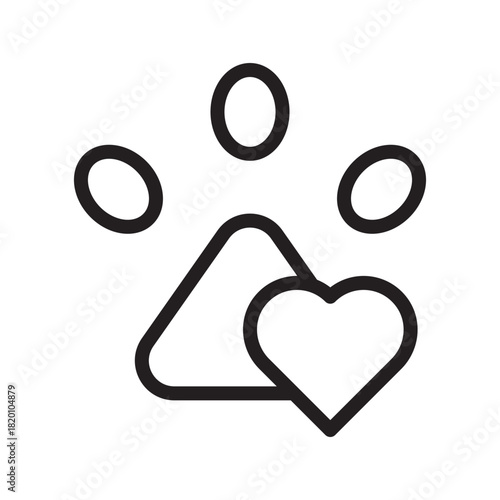 Heartfelt Animal Love icon collection for pet care services, rescue programs, adoption platforms, and animal welfare visuals