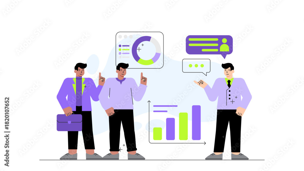 Fototapeta premium Flat illustration of HR diversity training Flat Vector Illustration