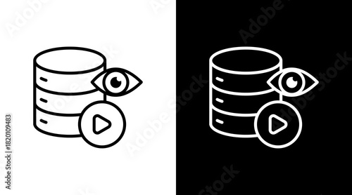 Visual Query White Icon Set Design