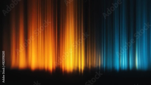 Abstract Orange Blue Light Streaks Energetic  Vibrant Background.