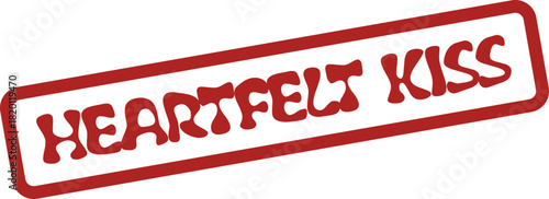 Heartfelt Kiss stamp conveying deep affection and intimate moments of love and passion