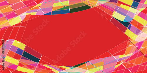 カラフル　和柄　模様　背景