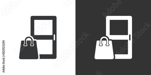 Groceries Arrived icon. Solid glyph series icon