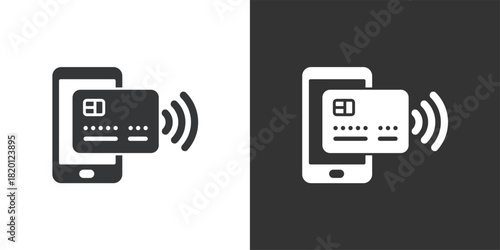 Digital Card Payment icon. Solid glyph series icon