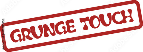 Red Grunge Touch Stamp Impression for Sensory Experience and Authentic Feel