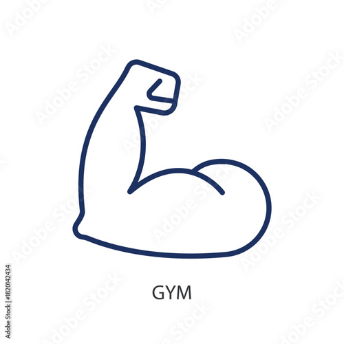 Gym thin line icons. Original vector illustration.