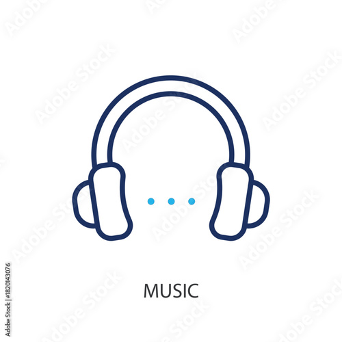 Music thin line icons. Original vector illustration.