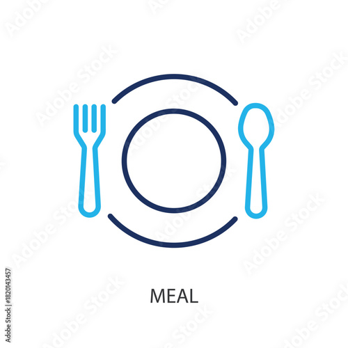 Meal thin line icons. Original vector illustration.