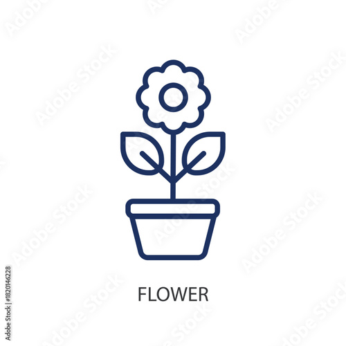Flower thin line icons. Original vector illustration.