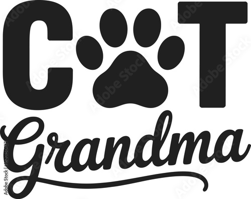 Cat Grandma SVG