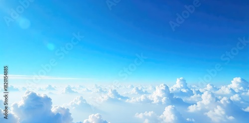 Vast, endless blue sky stretches overhead, a breathtaking panorama of pure azure Perfect for travel, nature, and serenity-themed projects Clouds are wispy and distant , summer, atmosphere
