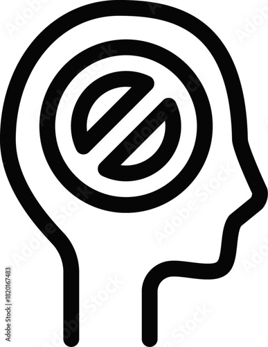 No distraction mind icon