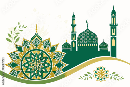 Islamic With Gold Ara High-Quality Stock Image Ideal for Marketing