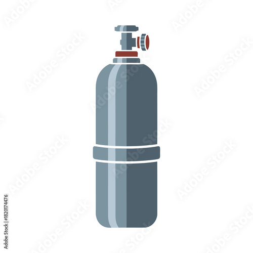Industrial compressed gas cylinder for oxygen, propane, or air