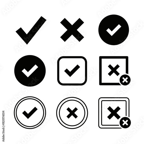 Checkmark and Cross Symbol for Decision UI