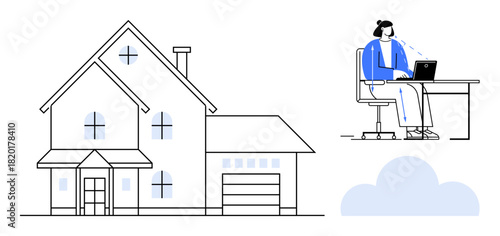 Remote work concept. Remote work encourages flexibility and productivity while maintaining a balance between personal life and professional tasks. Ideal for freelancers, telecommuting, technology