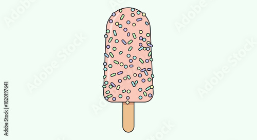 A sprinkled popsicle is a sweet summer treat.