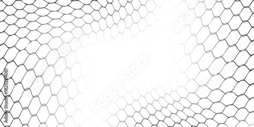 Wire mesh fence isolated on white background