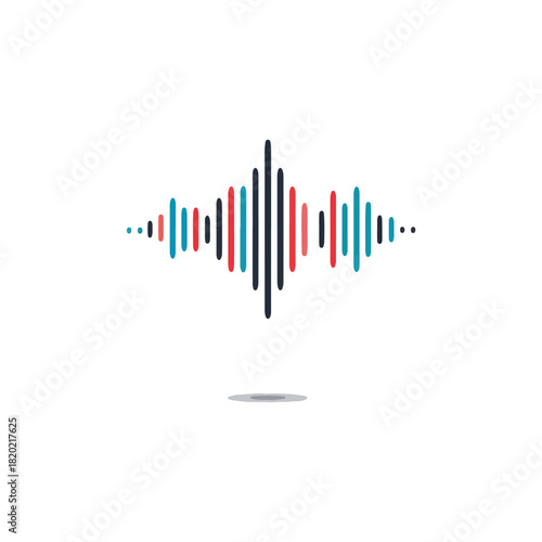 Abstract Sound Wave Logo with Minimalist Design