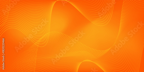 Abstract orange background with circles. Vector illustration